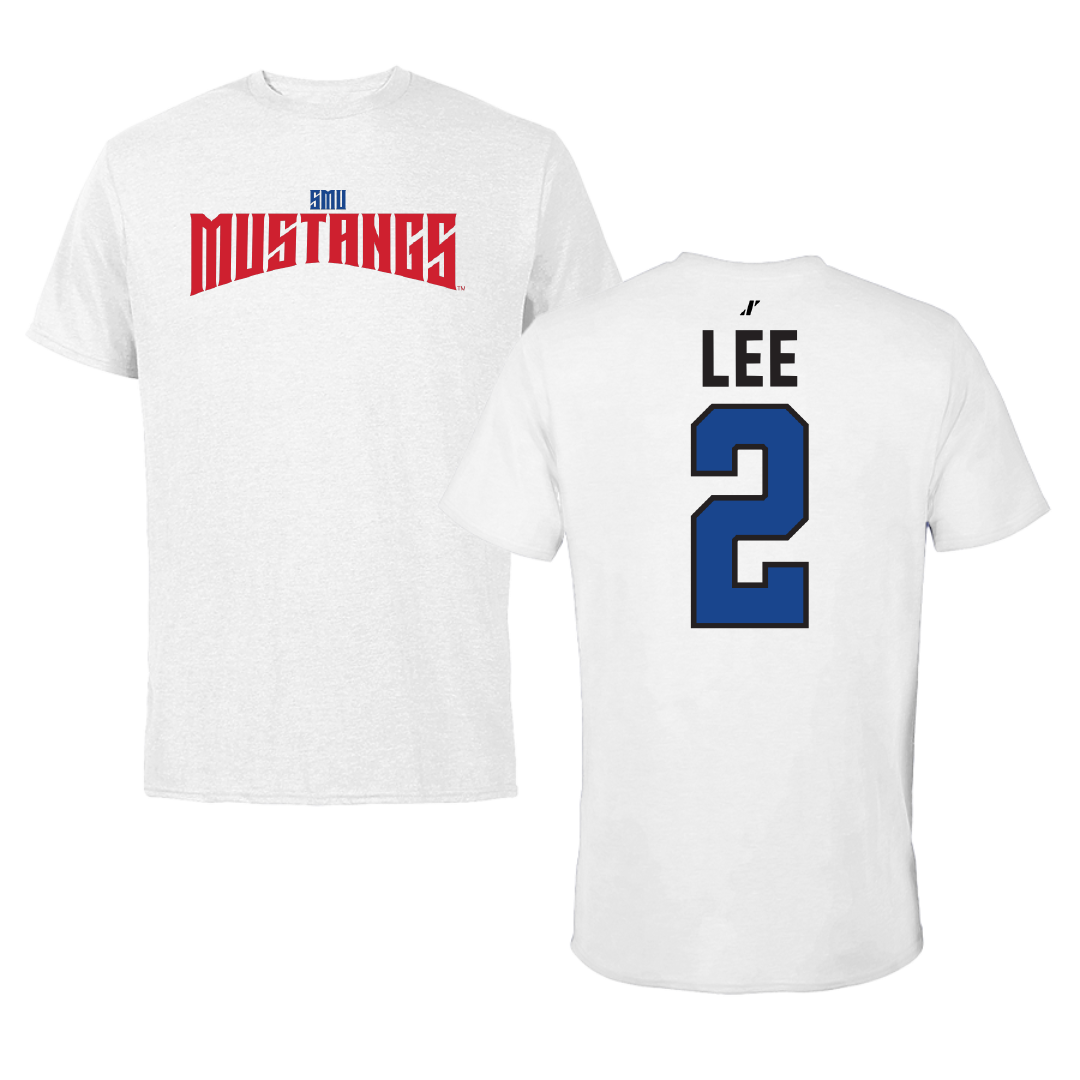 Southern Methodist University Soccer White Classic Performance Tee - #2 Kaya Lee