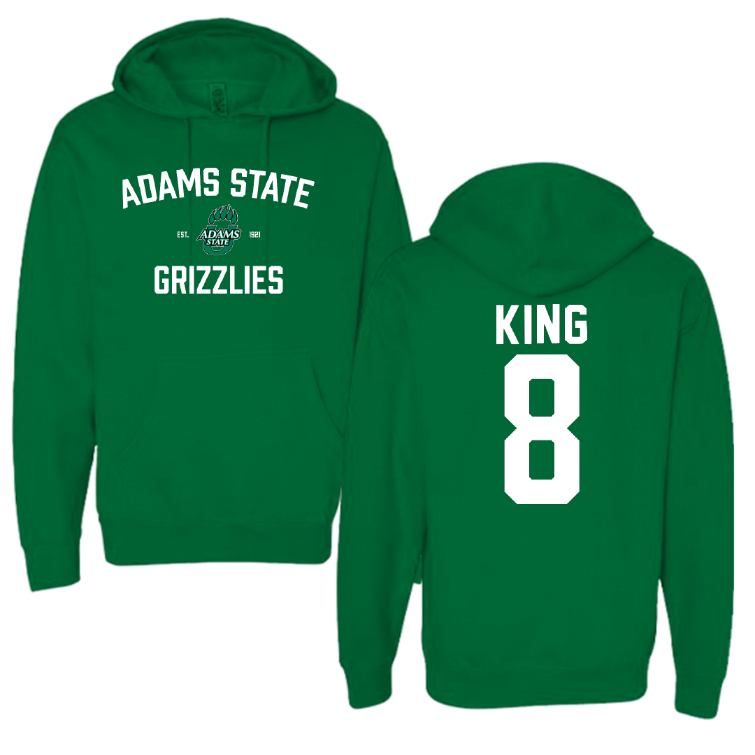 Adams State University Basketball Green General Hoodie - #8 Jayce King