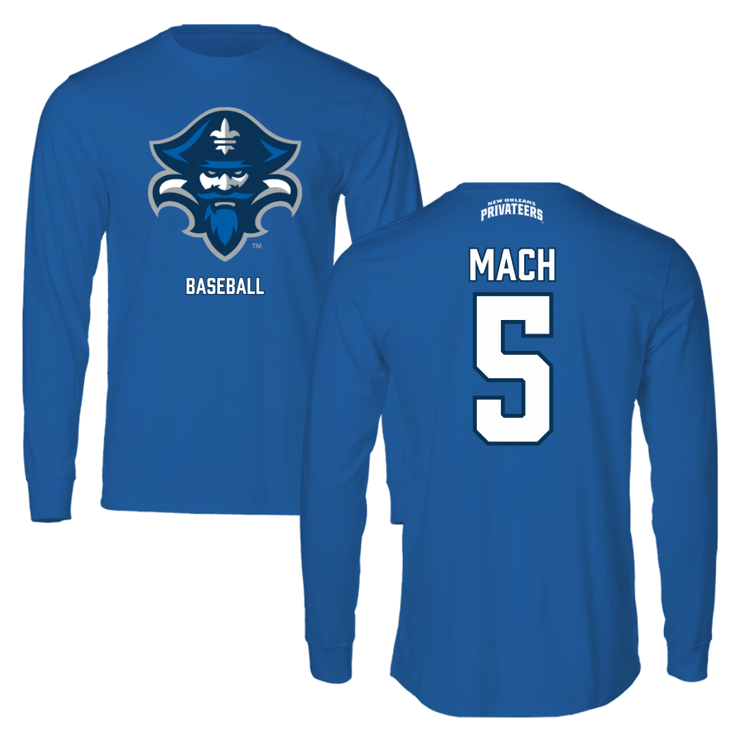 University of New Orleans Baseball Blue Long Sleeve - #5 Dylan Mach