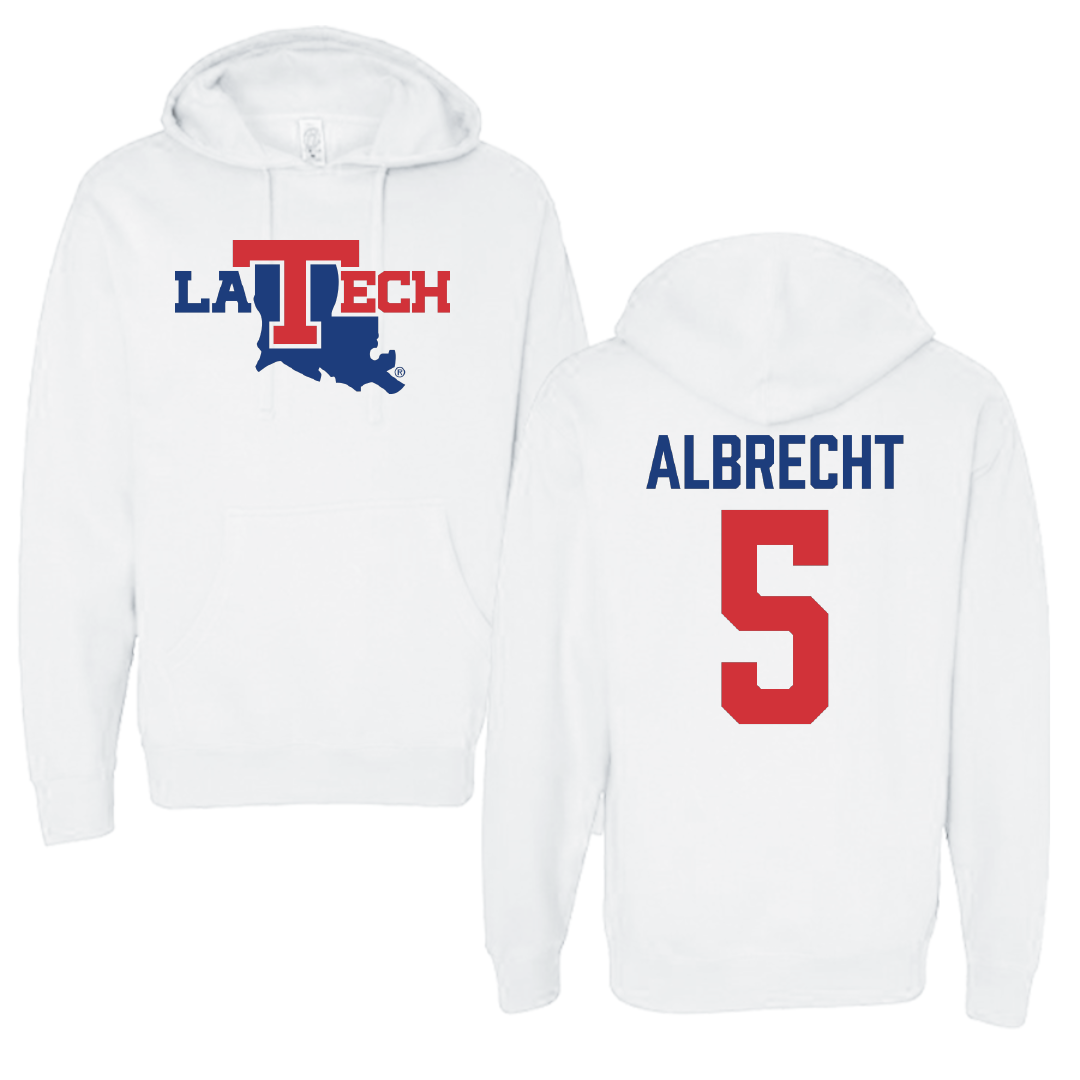Louisiana Tech University Volleyball White Hoodie - #5 Lauren Albrecht