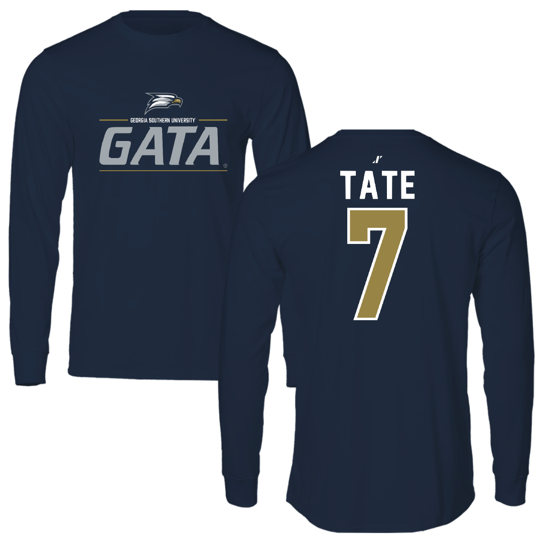 Georgia Southern University Baseball Navy General Long Sleeve - #7 Josh Tate