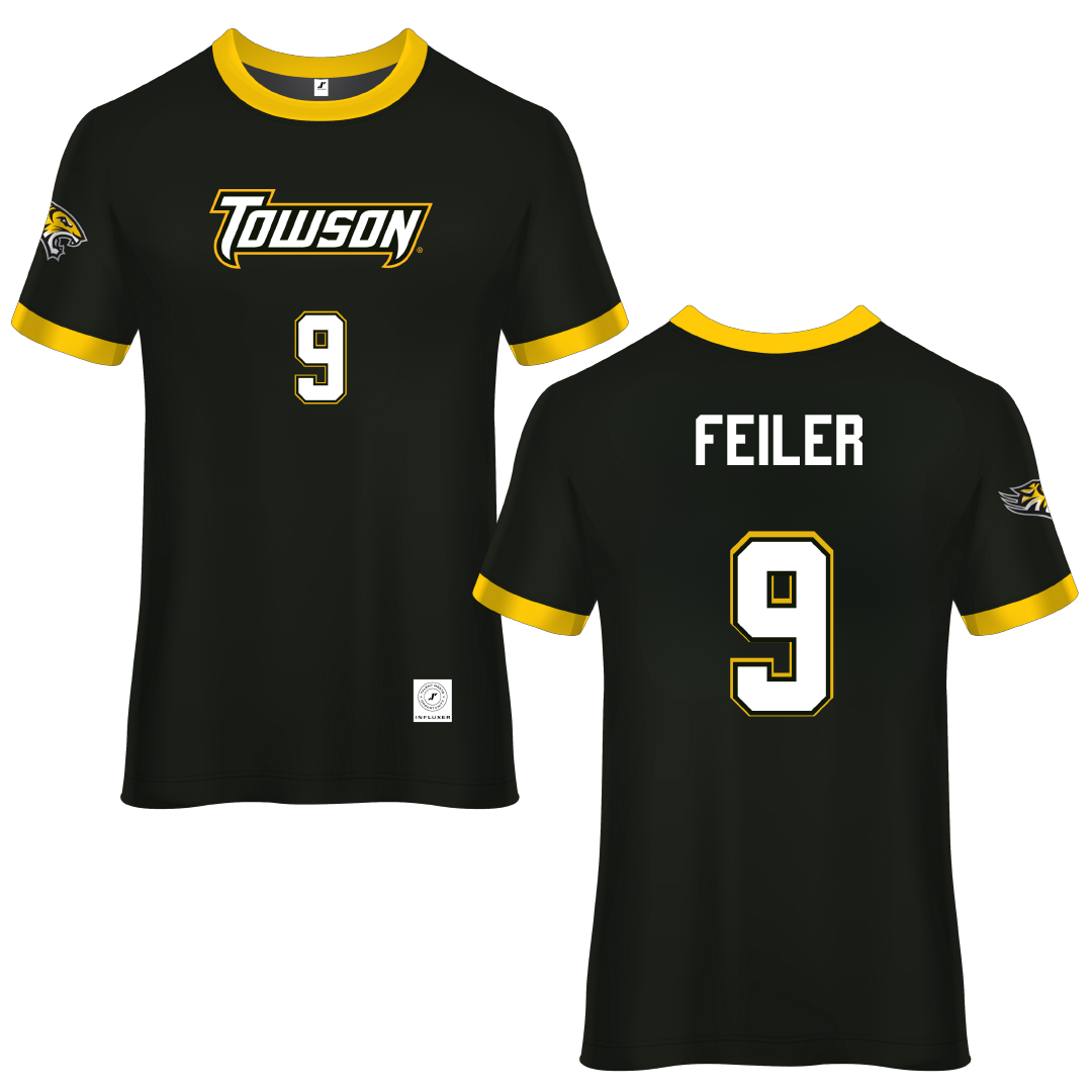 Towson University Black Soccer Jersey - #9 Sydney Feiler