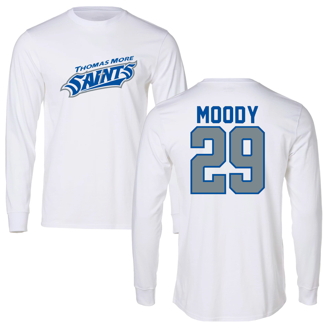 Thomas More University Football White Long Sleeve - #29 Joshua Moody