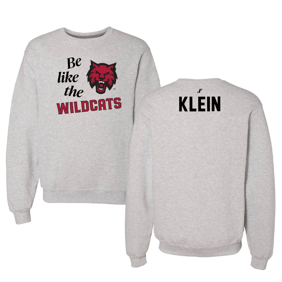 Central Washington University TF and XC Light Gray Be Like Us Crewneck - Drew Klein