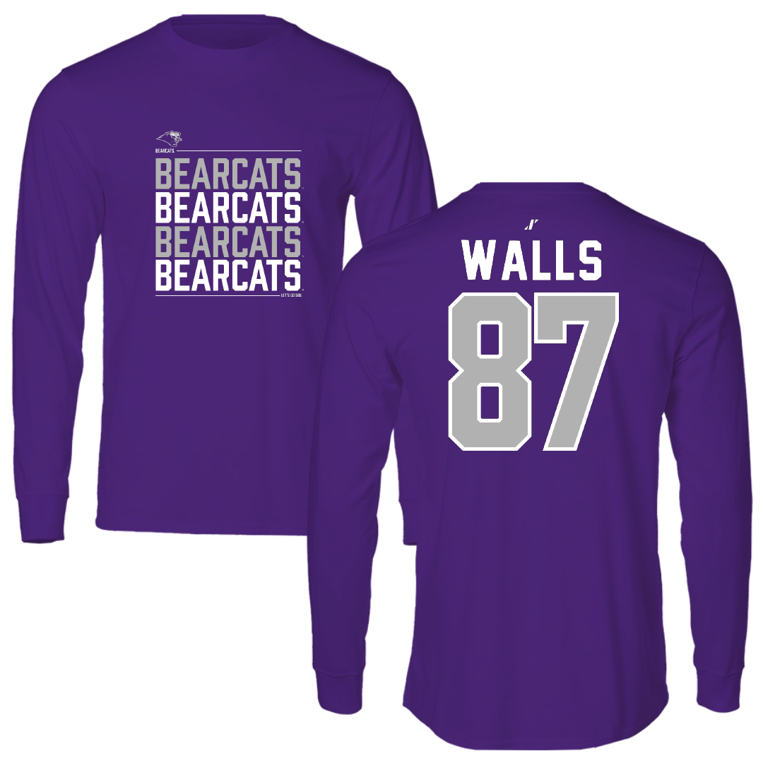 Southwest Baptist University Football Purple General Performance Long Sleeve - #87 Gabriel Walls