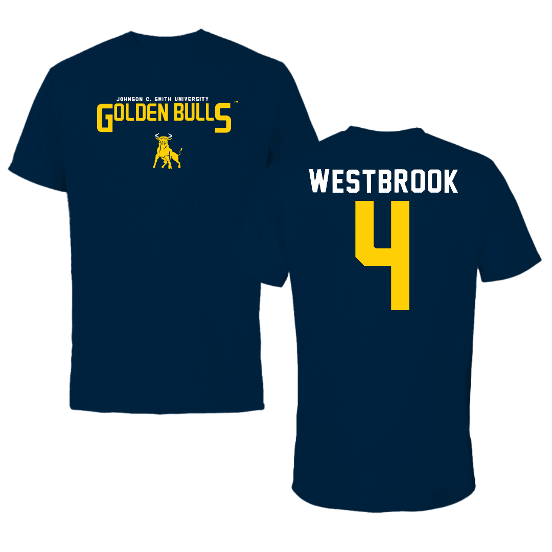 Johnson C. Smith University Basketball Navy Tee - #4 Jhaid Westbrook