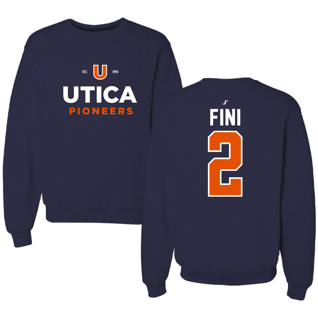 Utica University Soccer Navy General Crewneck - #2 Sofia Fini
