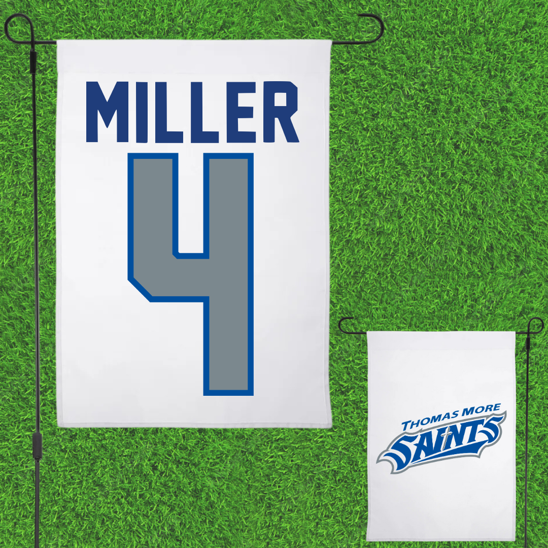 Thomas More University Lacrosse White Garden Flag - #4 Alyssa Miller