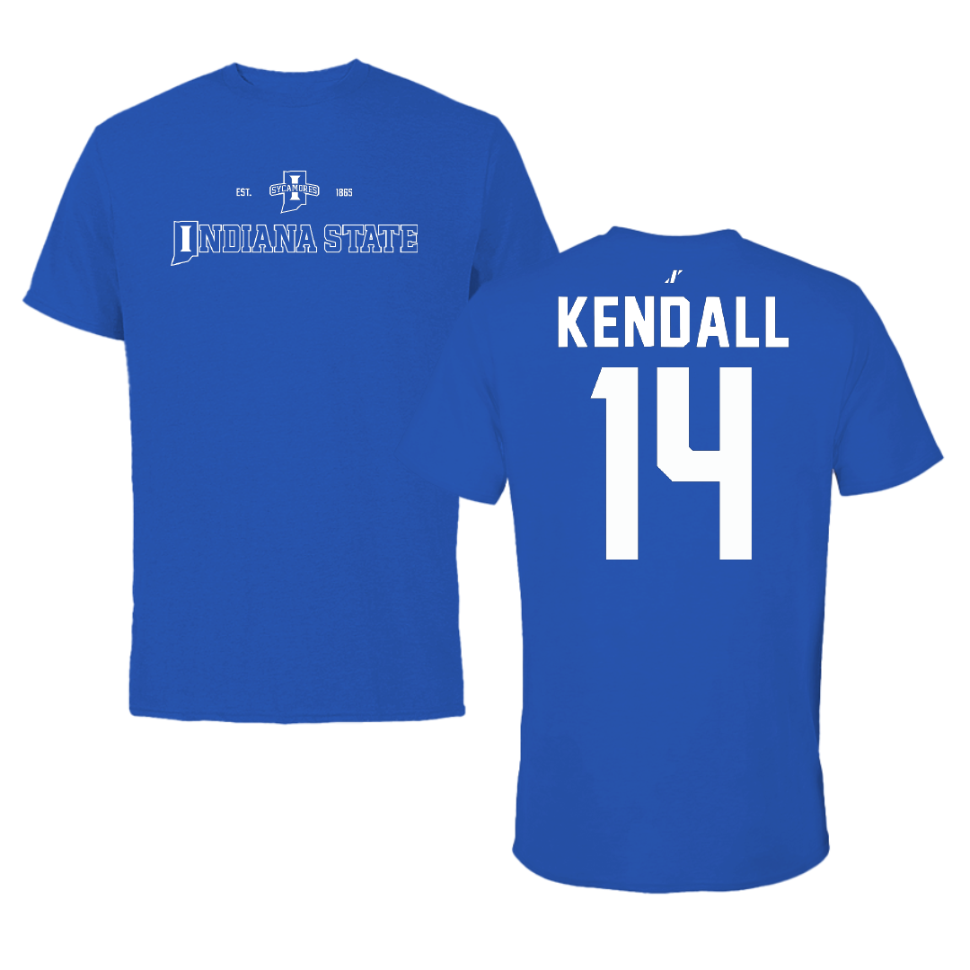 Indiana State University Volleyball Blue General Performance Tee - #14 Curry Kendall