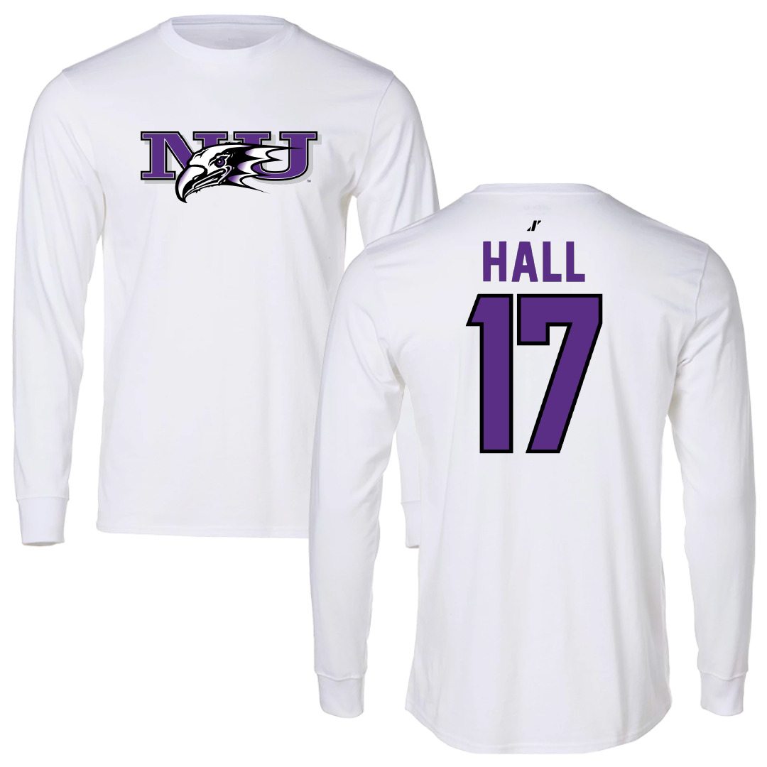Niagara University Baseball White Long Sleeve - #17 Carter Hall