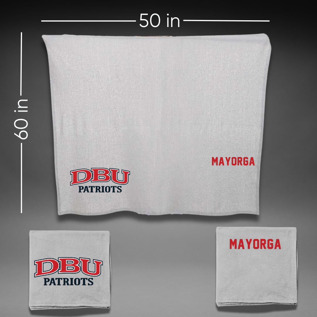 Dallas Baptist University Tennis Gray Blanket - Edgar Mayorga