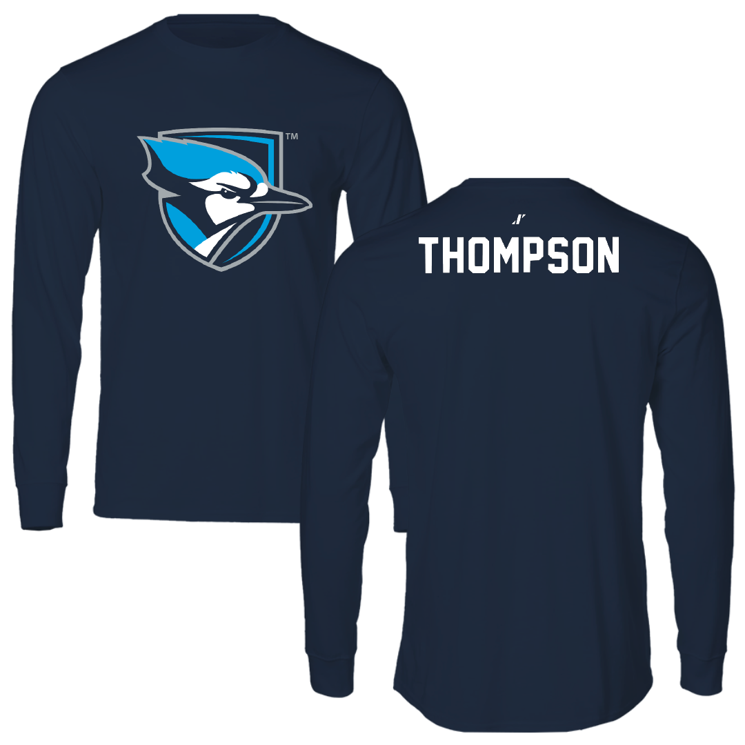 Elmhurst University TF and XC Navy Mascot Long Sleeve - Jaedon Thompson