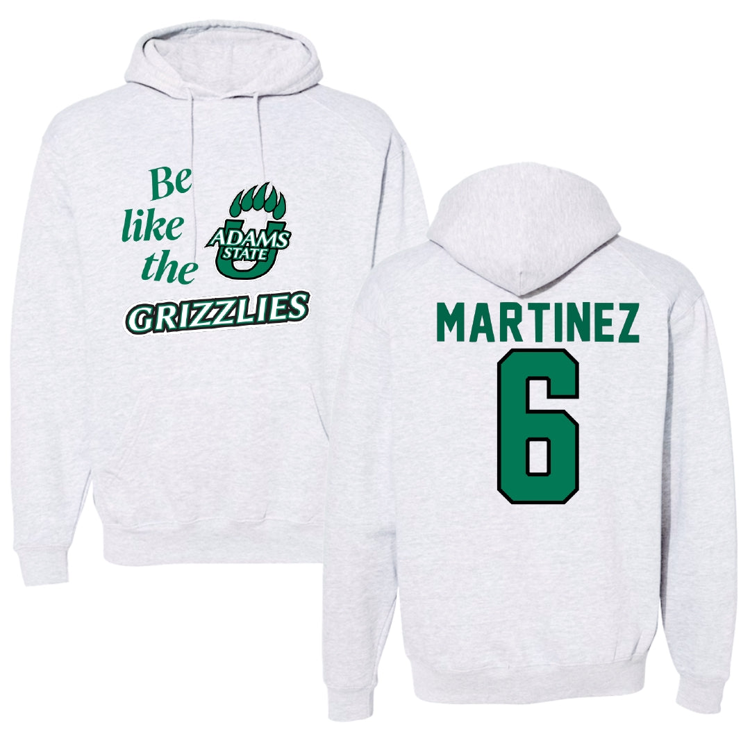 Adams State University Baseball Light Gray Be Like Us Hoodie - #6 Gunner Martinez