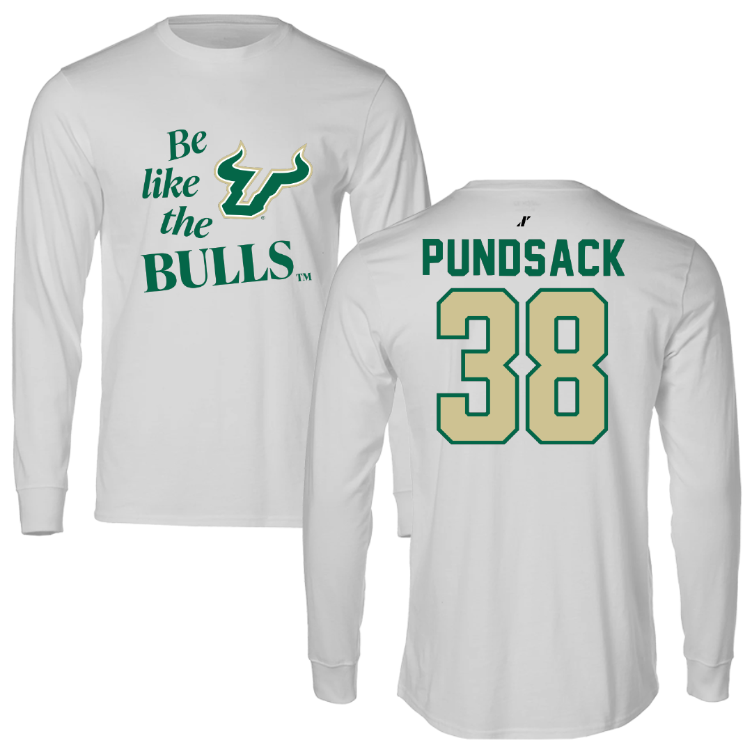 University of South Florida Baseball Light Gray Be Like Us Performance Long Sleeve - #38 Caleb Pundsack