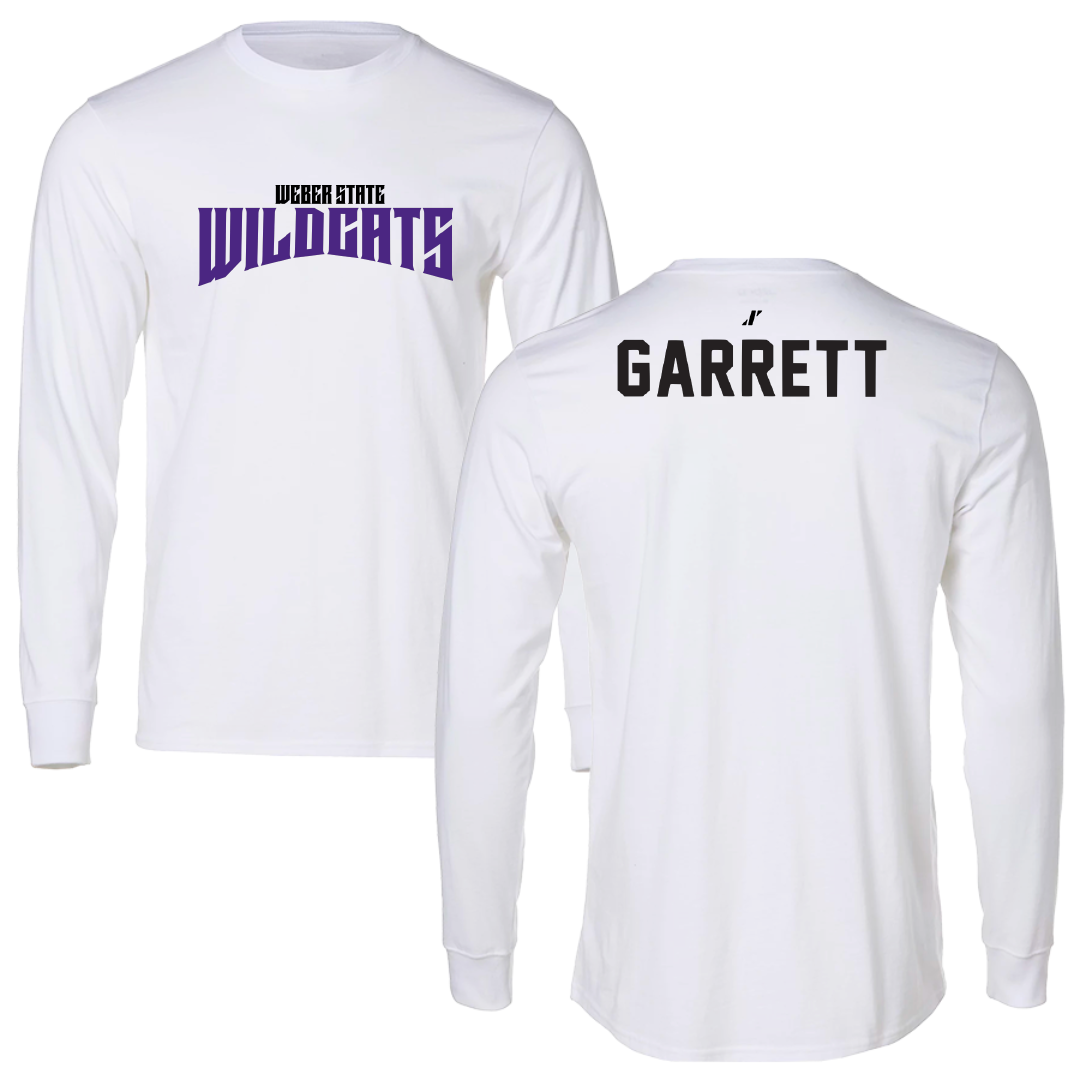 Weber State University TF and XC White Classic Performance Long Sleeve - Brogan Garrett