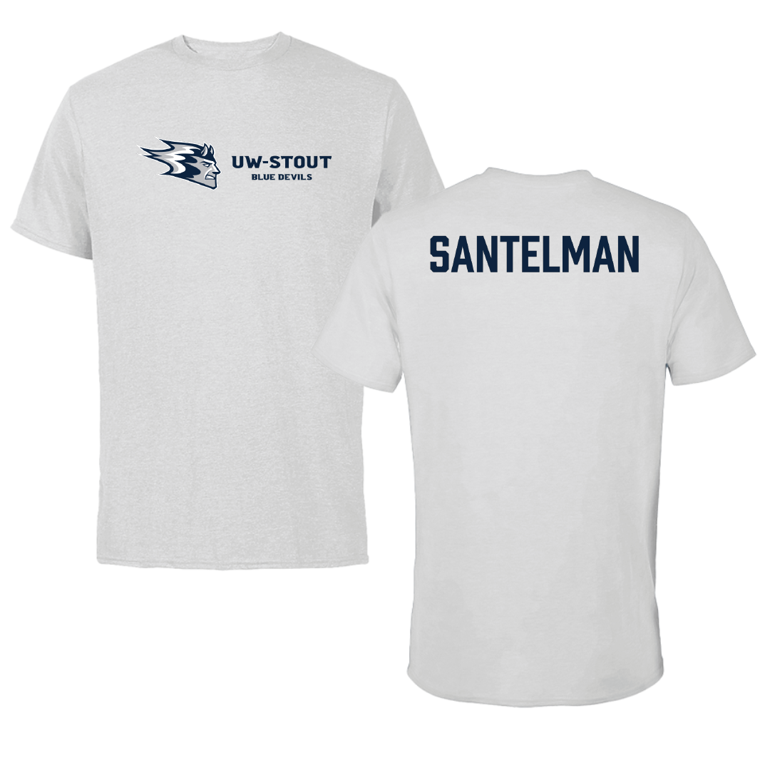 University of Wisconsin-Stout Golf Light Gray Performance Tee - Cassandra Santelman