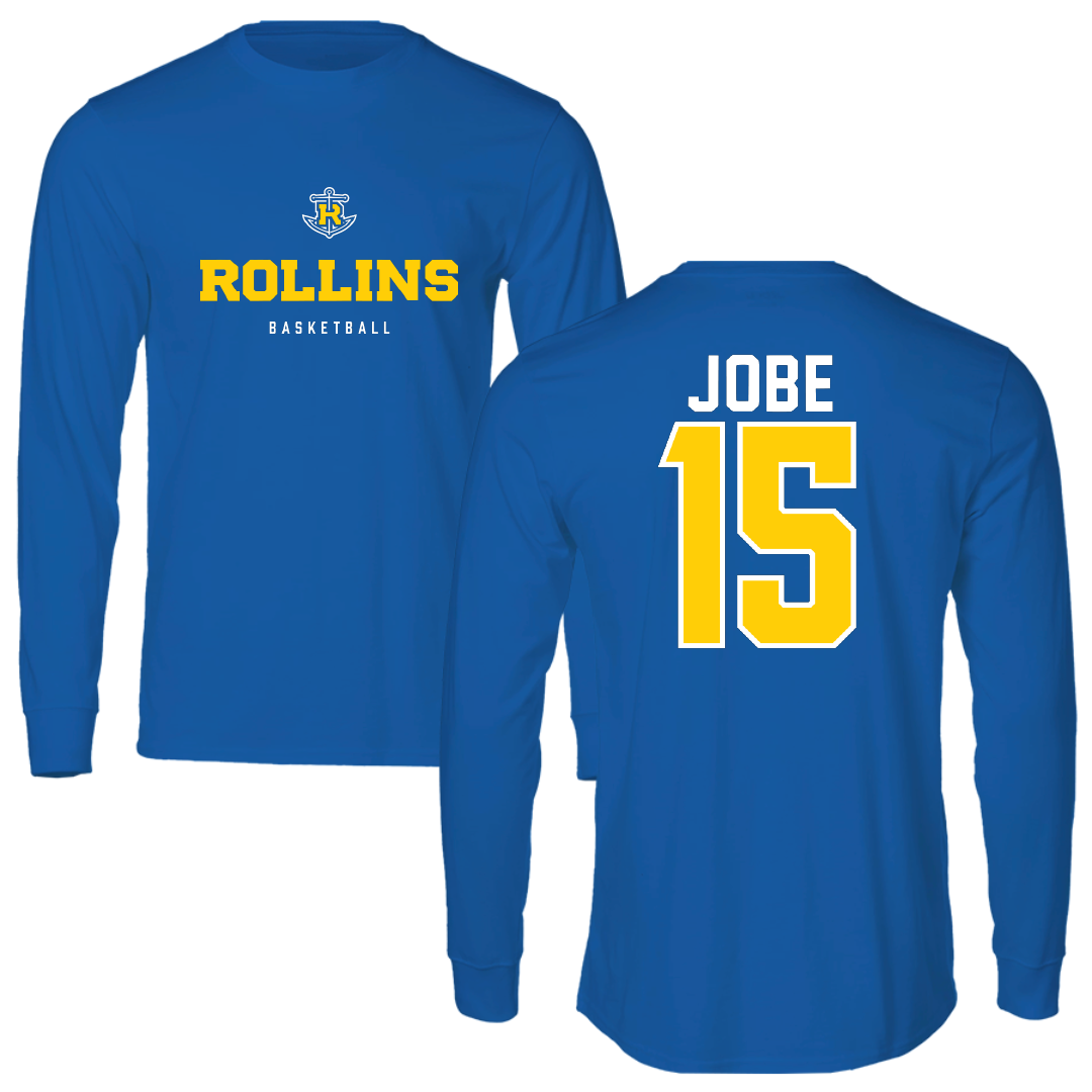 Rollins College Basketball Blue Block Long Sleeve - #15 William Jobe