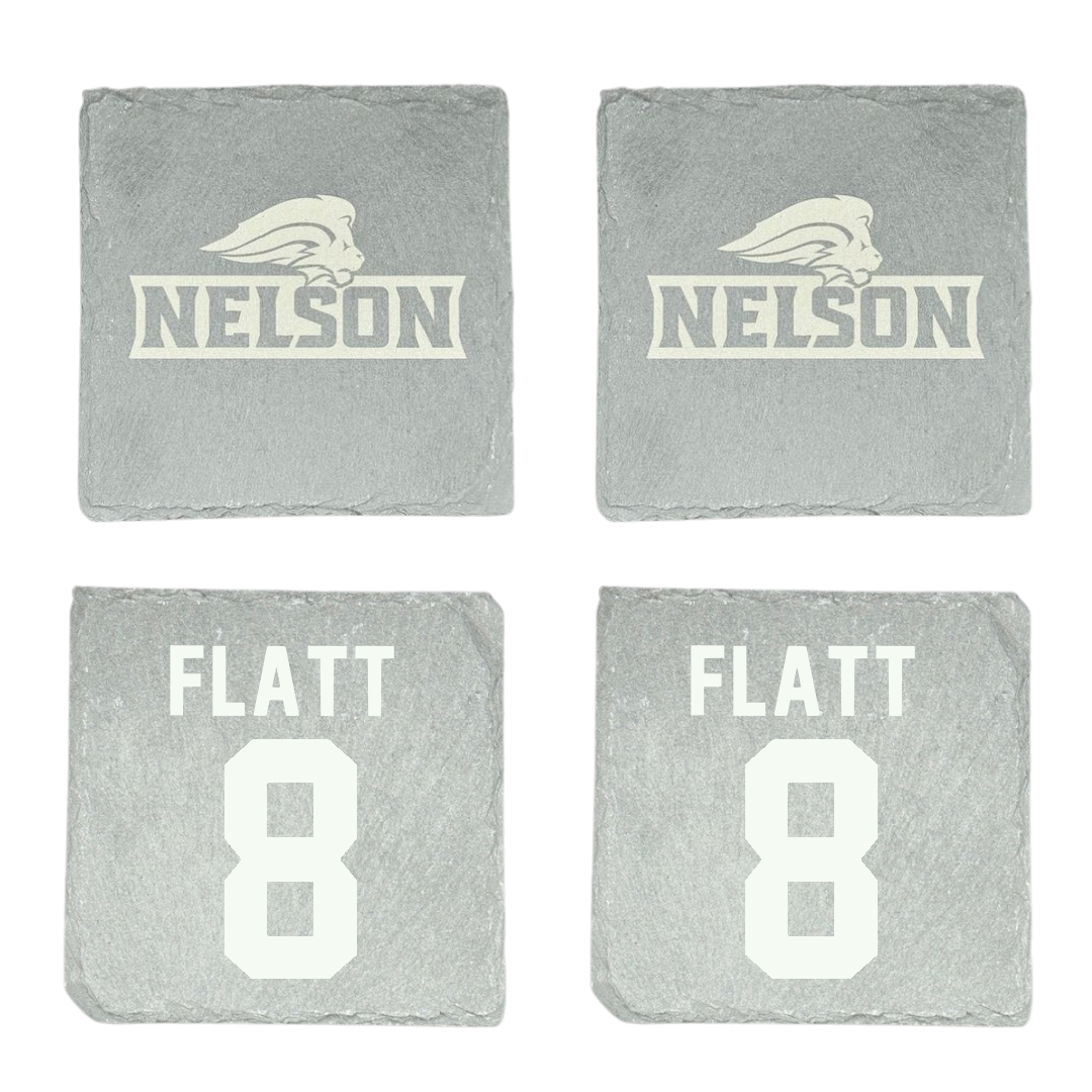 Nelson University Baseball Stone Coaster (4 Pack)  - #8 Wesley Flatt