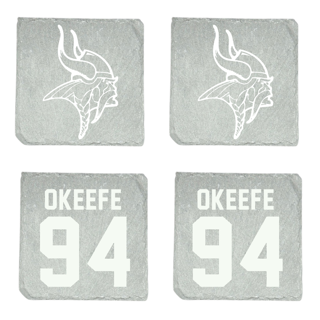 Valley City State University Football Stone Coaster (4 Pack)  - #94 Brody OKeefe
