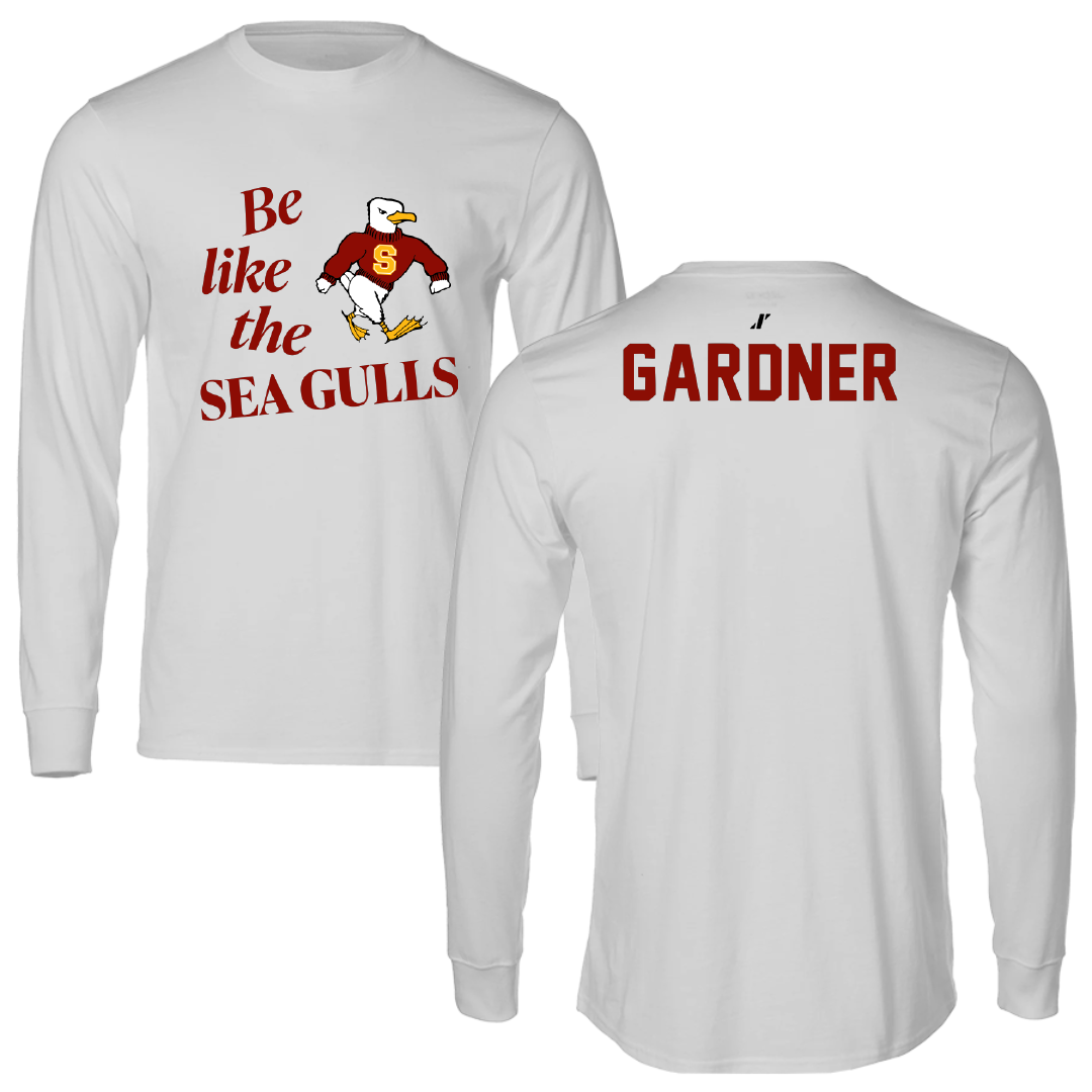 Salisbury University Swimming & Diving Light Gray Be Like Us Long Sleeve - David Gardner