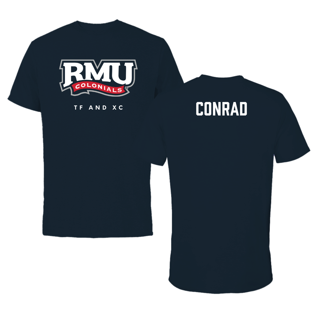 Robert Morris University TF and XC Navy Performance Tee - Madison Conrad