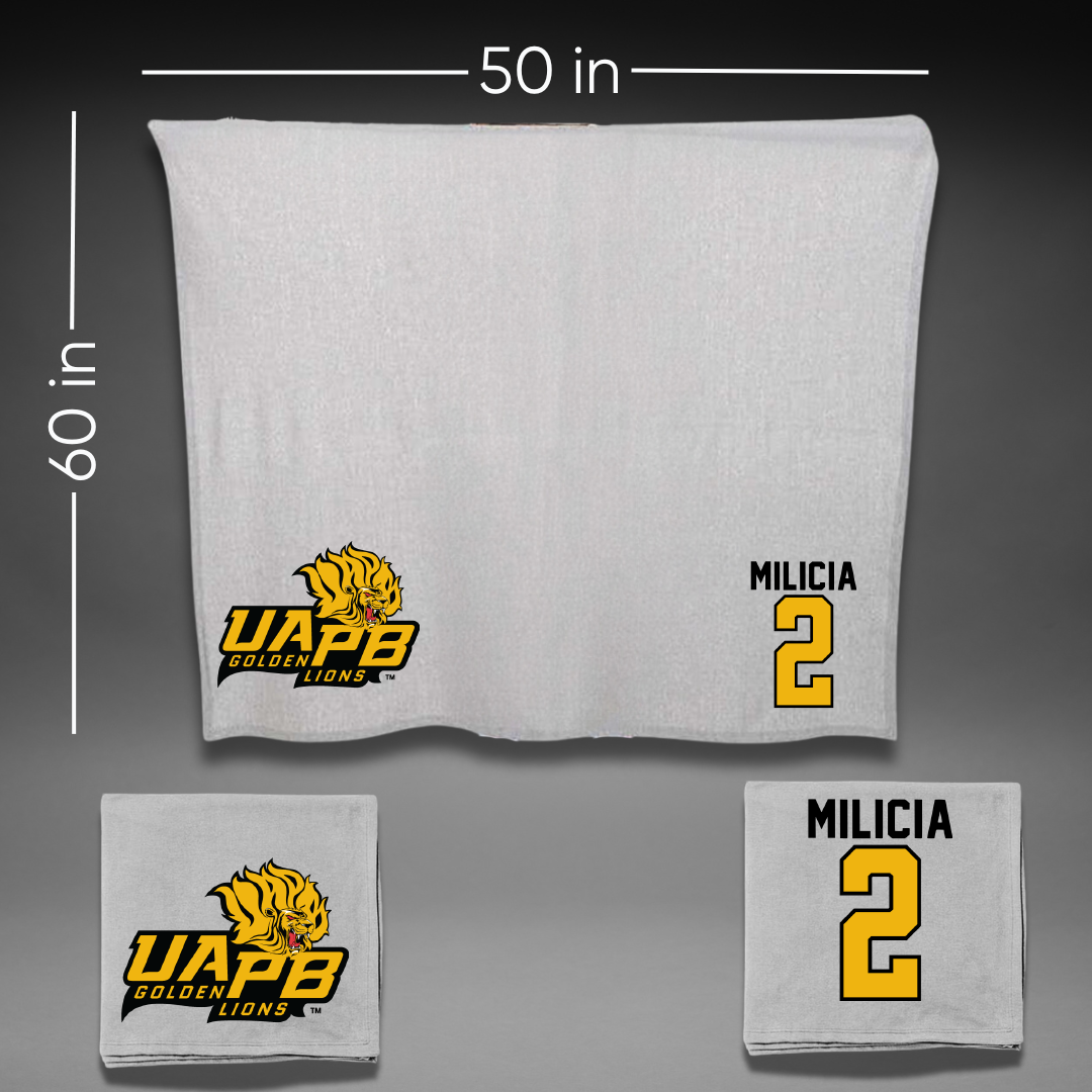 University of Arkansas-Pine Bluff Softball Gray Blanket - #2 Isabella Milicia