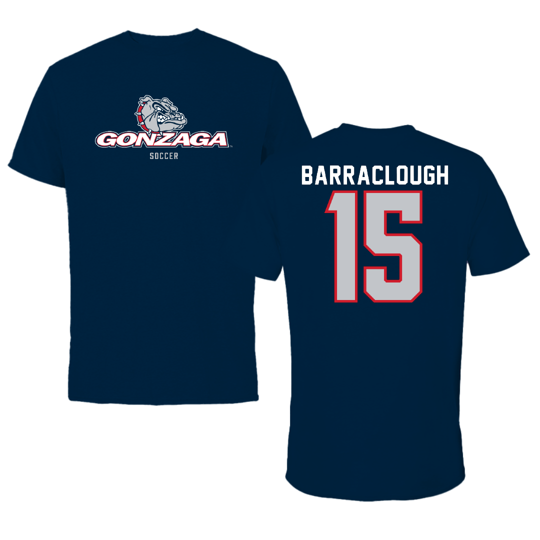 Gonzaga University Soccer Navy Block Performance Tee - #15 Taryn Barraclough