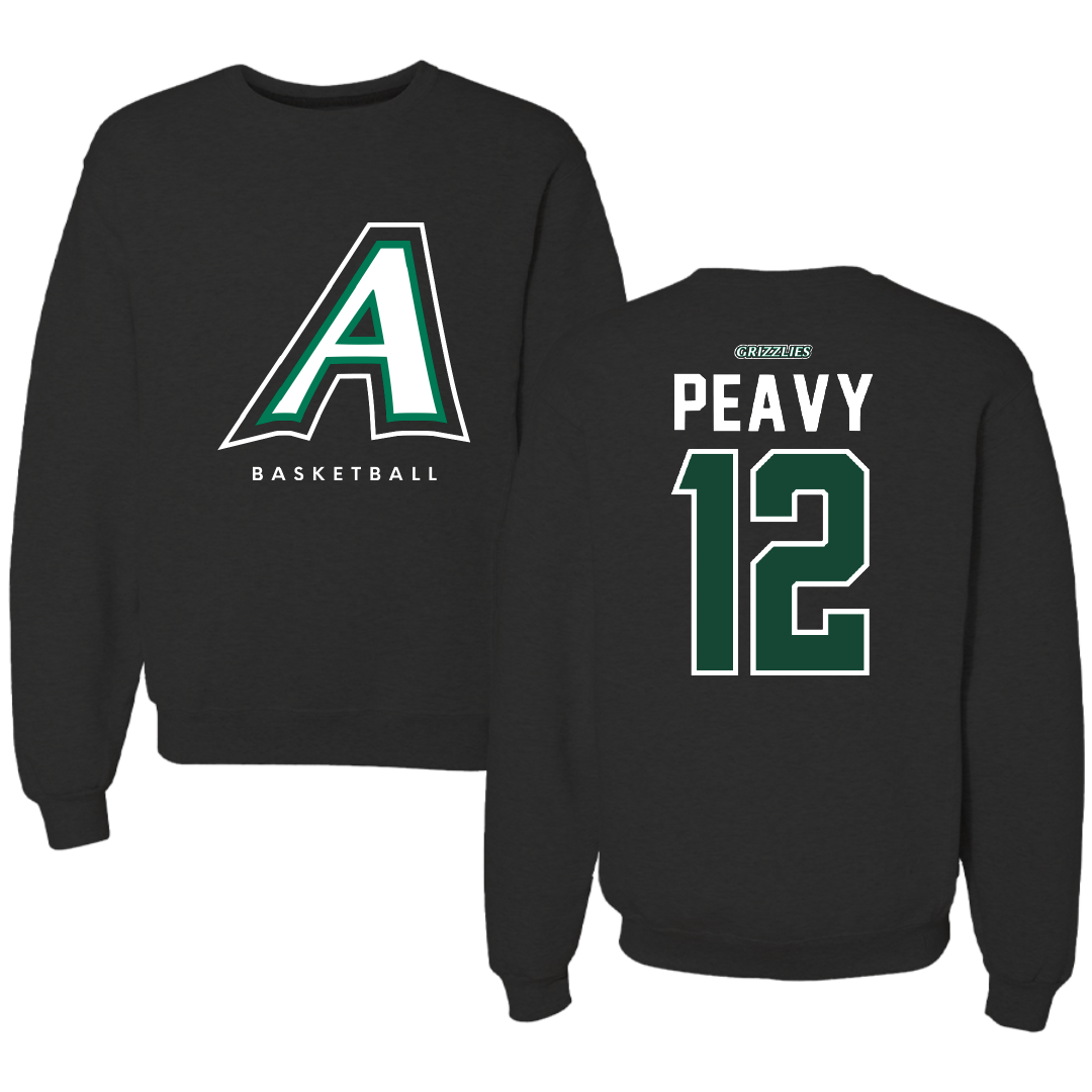 Adams State University Basketball Black Crewneck - #12 Daisha Peavy