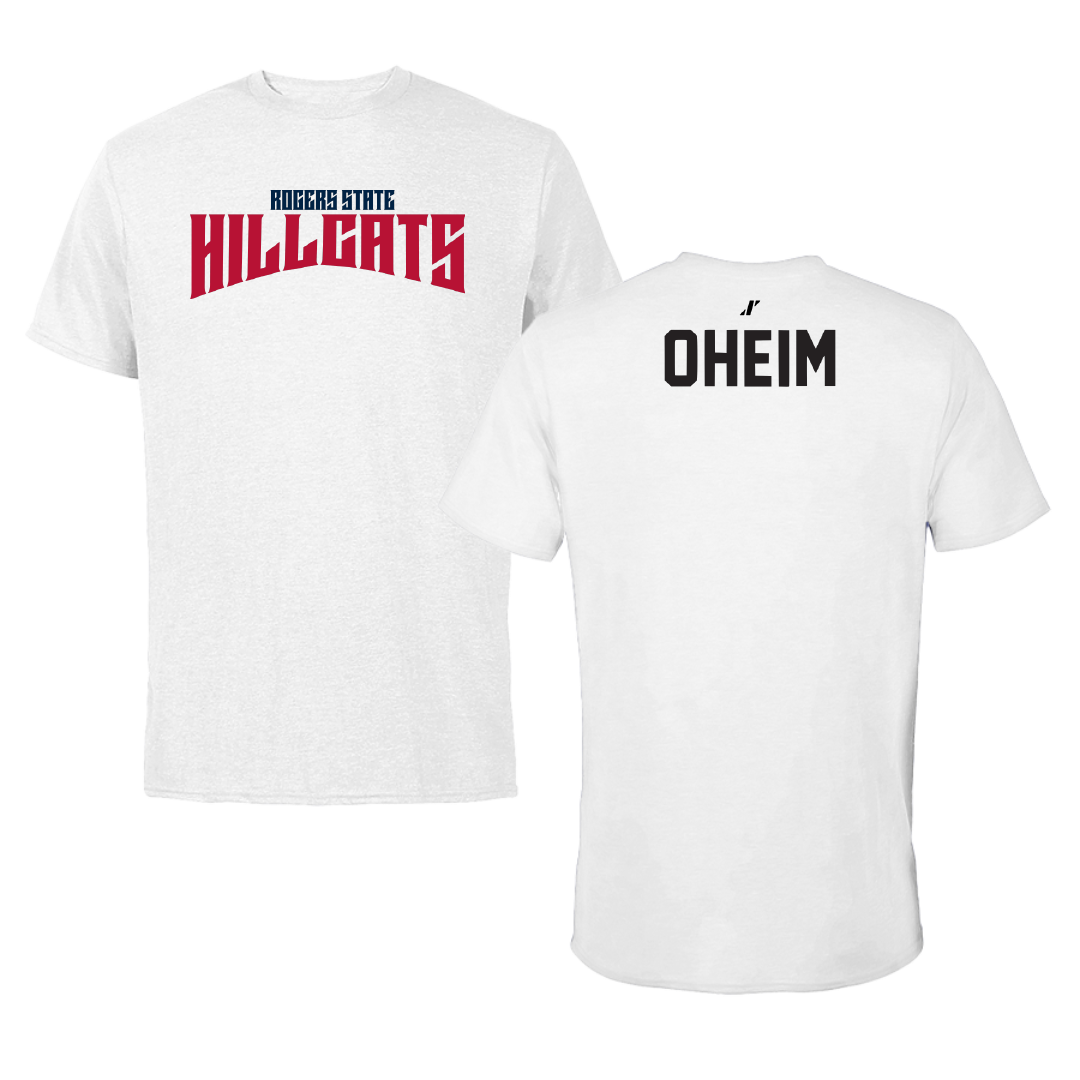 Rogers State University TF and XC White Classic Performance Tee - Julius Oheim