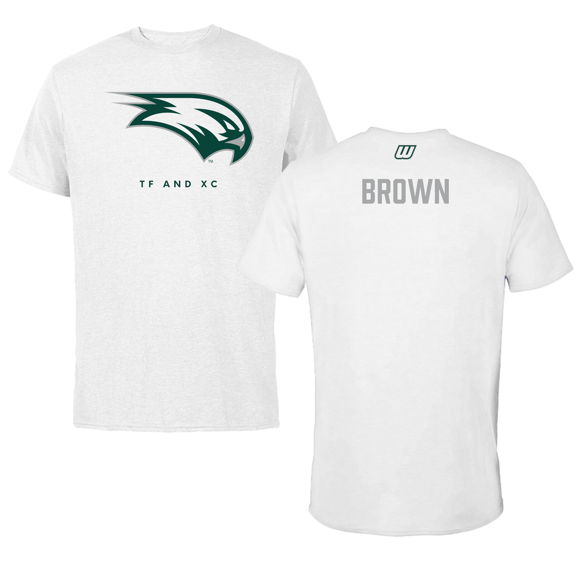 Wagner College TF and XC White Tee - Khalid Brown