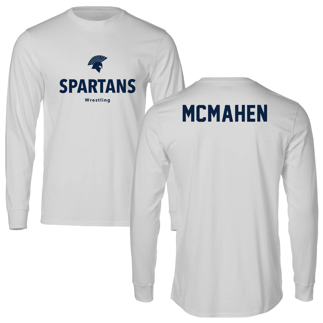 Missouri Baptist University Wrestling Light Gray Performance Long Sleeve - Dean McMahen