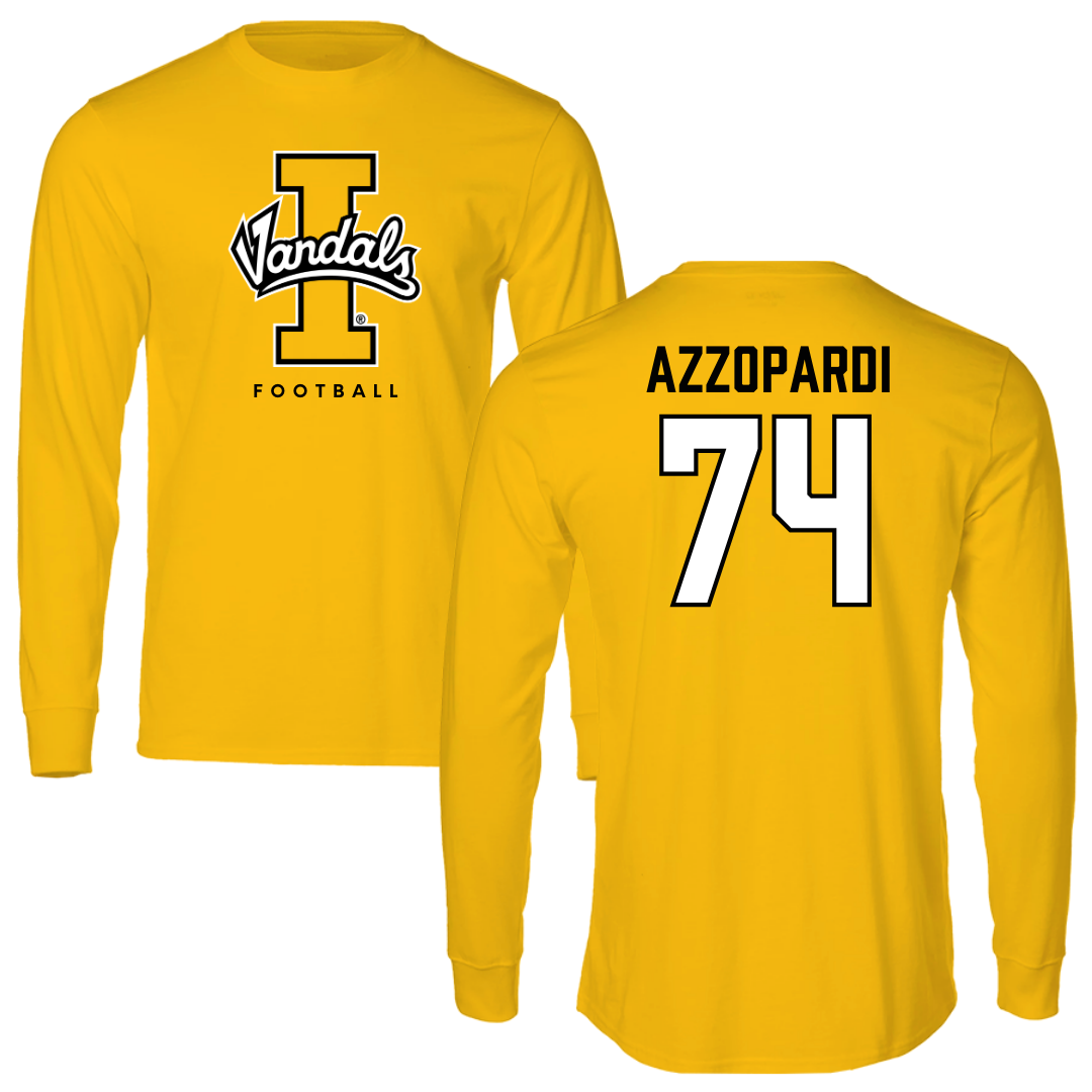 University of Idaho Football Gold Performance Long Sleeve - #74 Nate Azzopardi