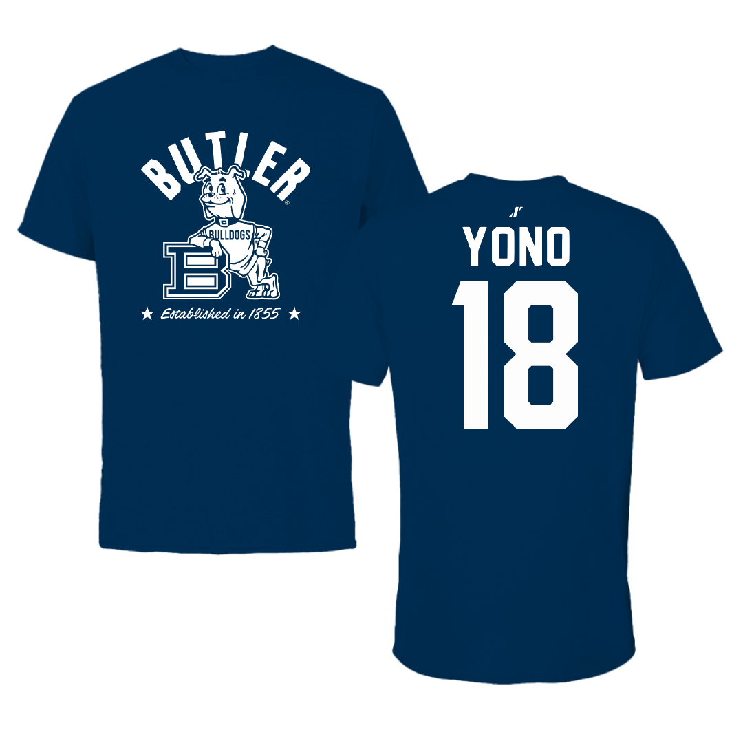 Butler University Soccer Navy General Tee - #18 Nick Yono