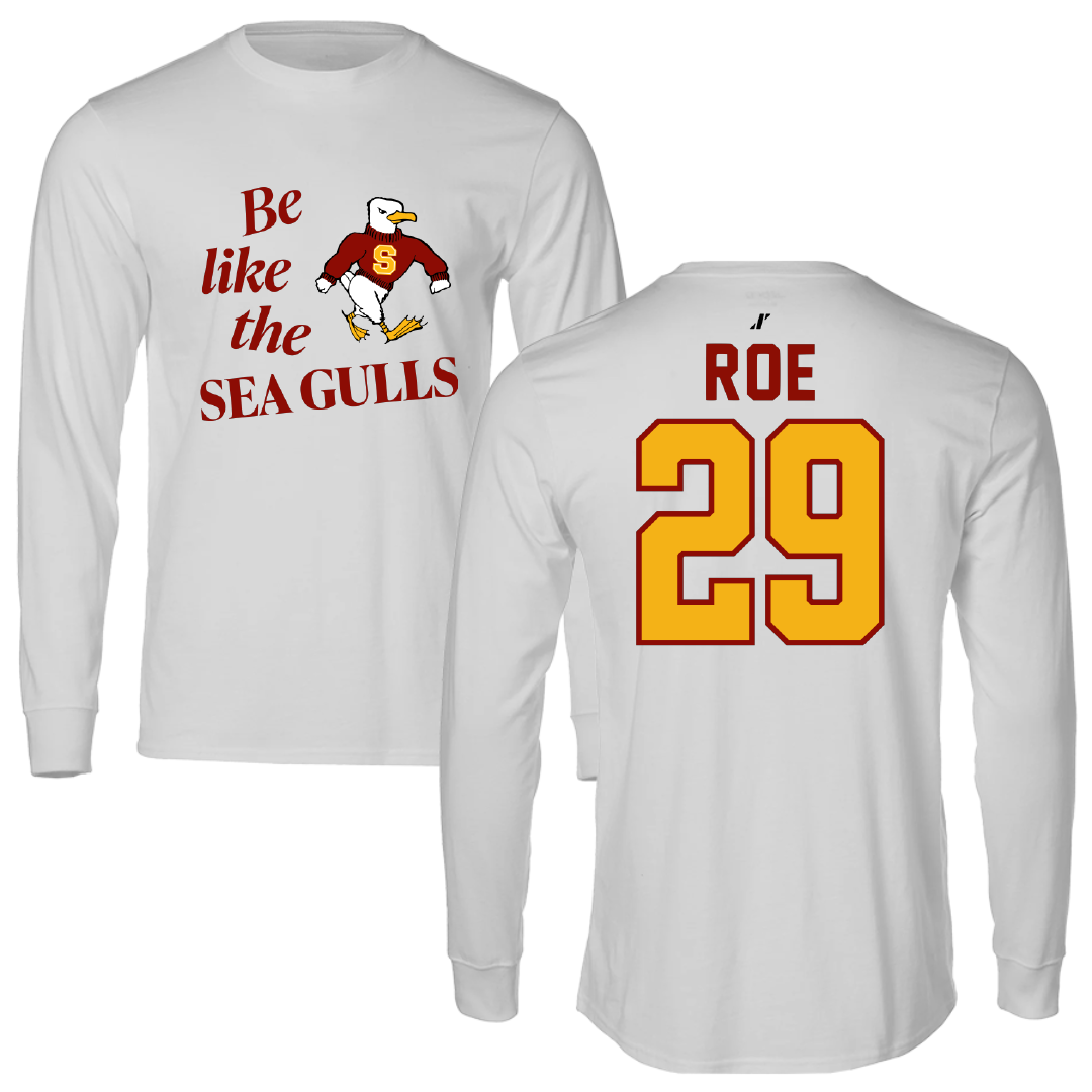 Salisbury University Lacrosse Light Gray Be Like Us Performance Long Sleeve - #29 Andrew Roe