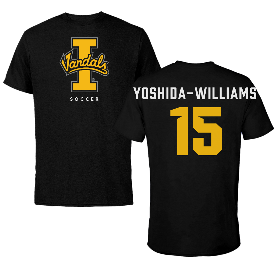 University of Idaho Soccer Black Vandals Performance Tee - #15 Karli Yoshida-Williams