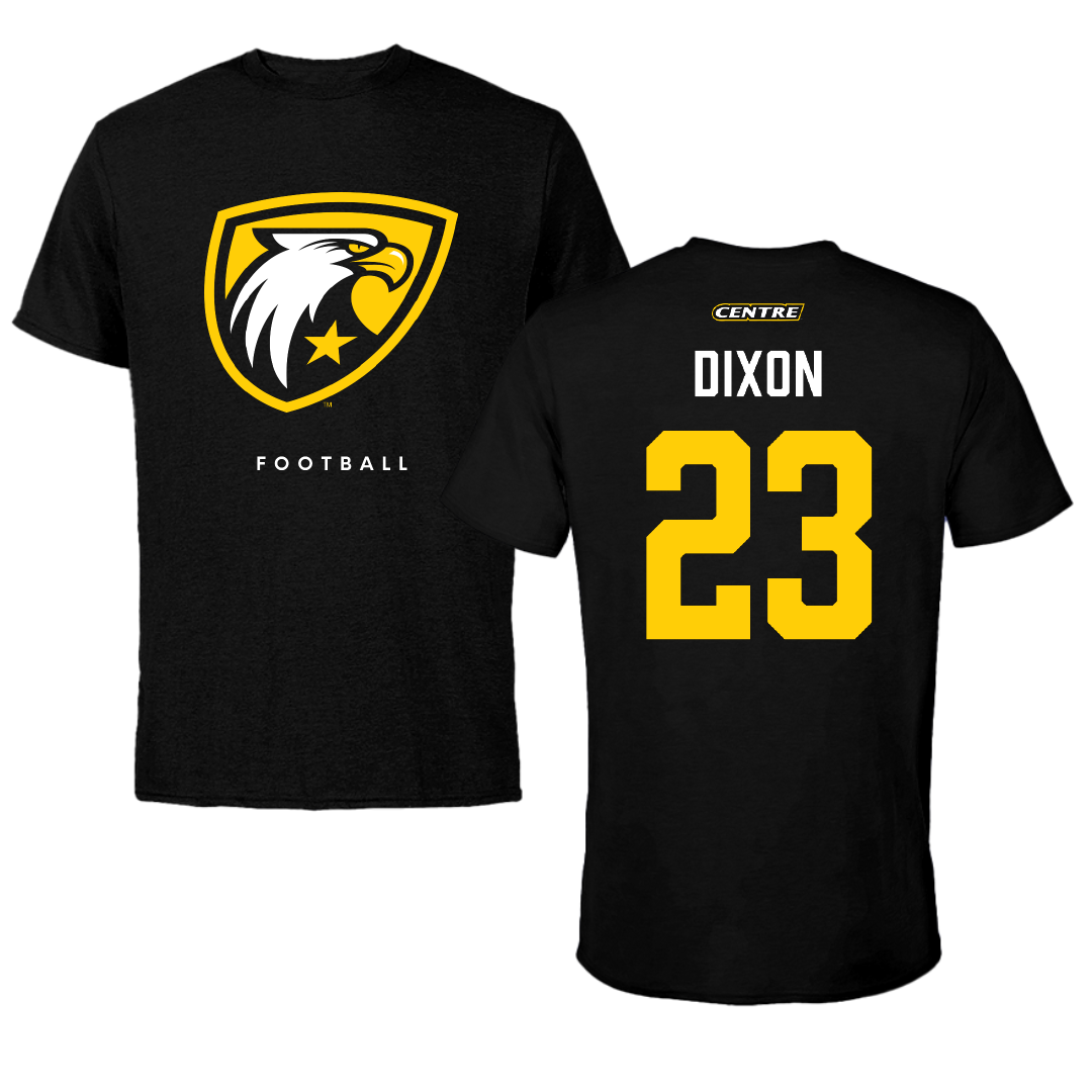 Centre College Football Black Performance Tee - #23 Nik Dixon