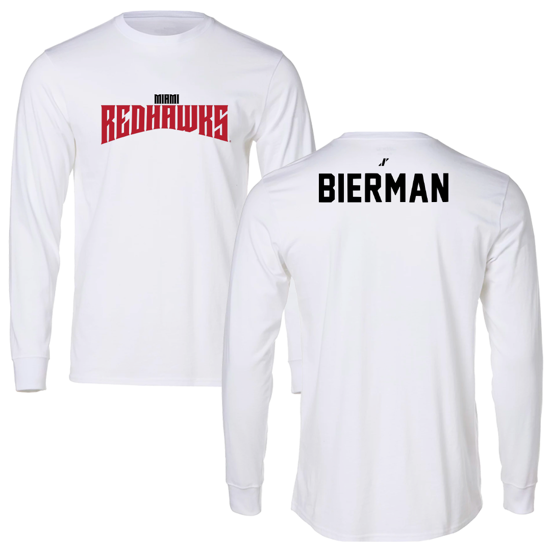 Miami University (Ohio) Cheer White Classic Long Sleeve - Brady Bierman