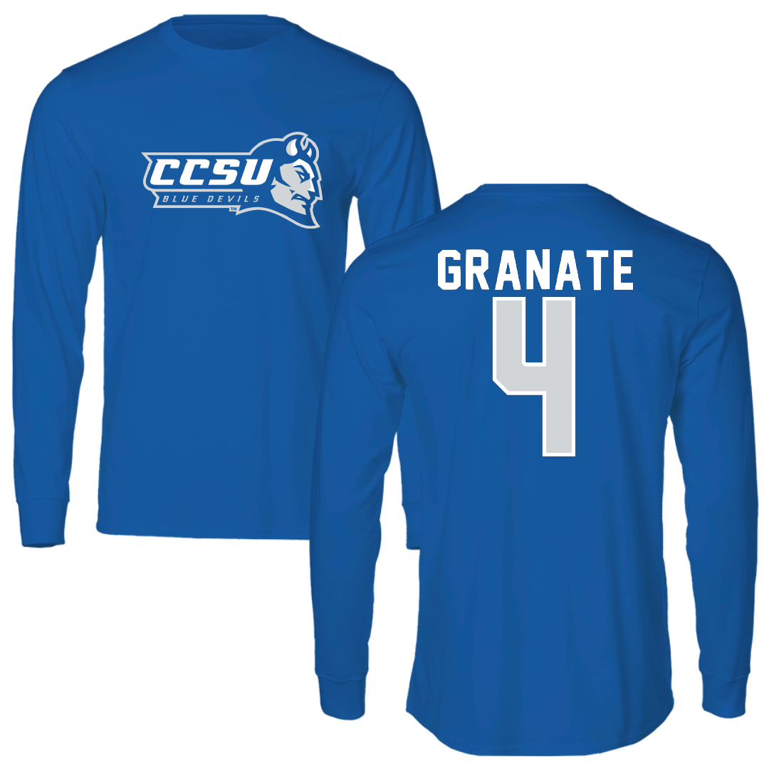 Central Connecticut State University Softball Blue Devils Performance Long Sleeve - #4 Gracie Granate