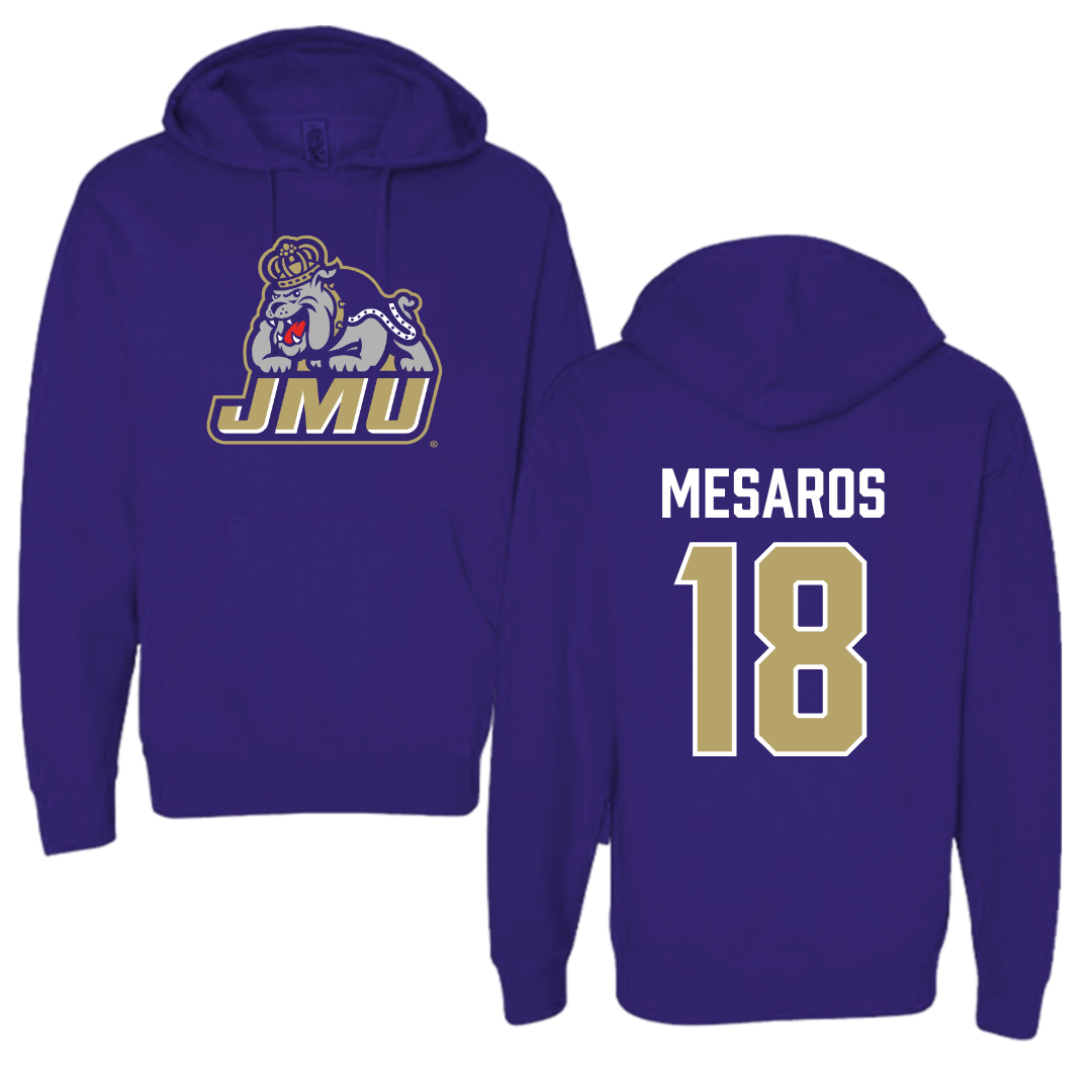 James Madison University Softball Purple Hoodie - #18 Morgan Mesaros