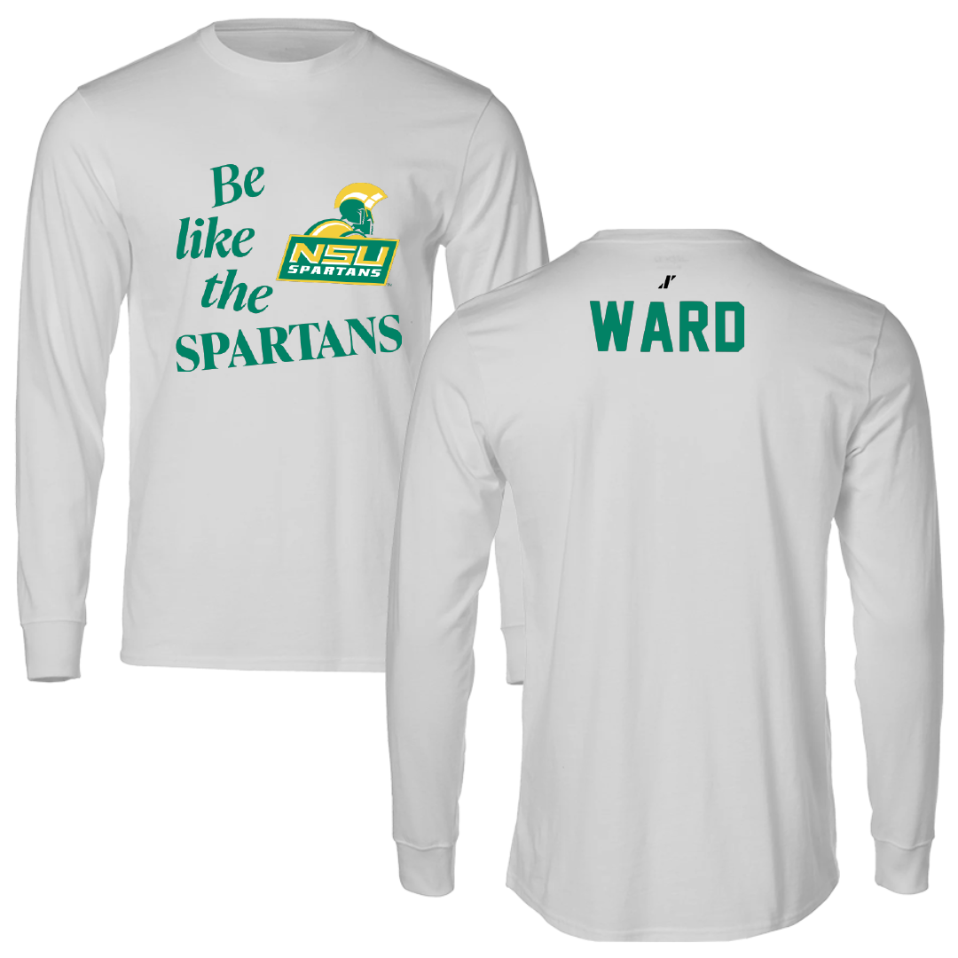Norfolk State University TF and XC Light Gray Be Like Us Performance Long Sleeve - Julian Ward