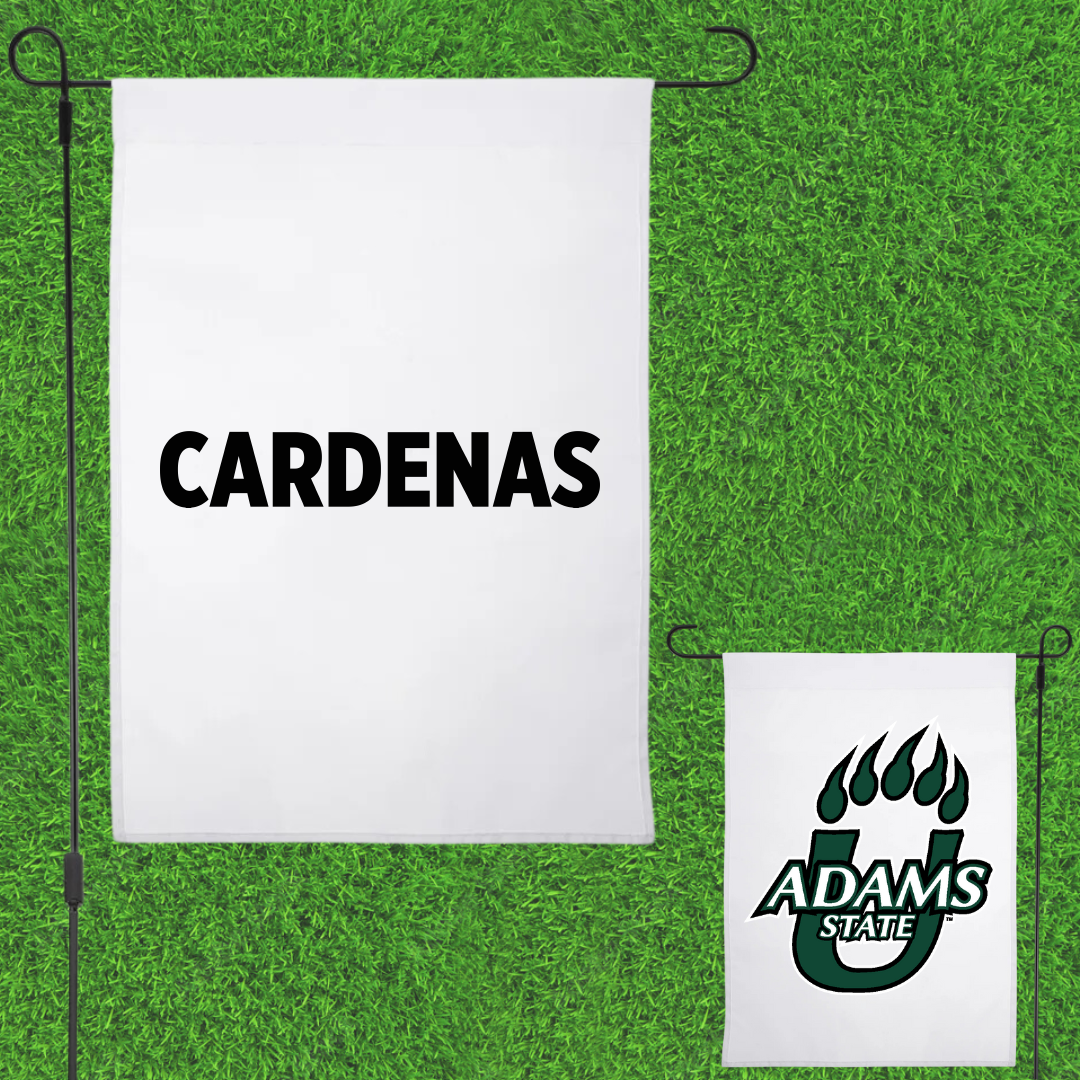 Adams State University TF and XC White Garden Flag - David Cardenas