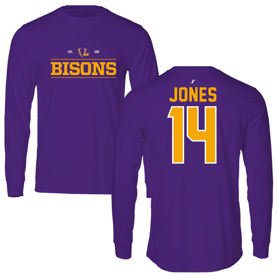 Lipscomb University Soccer Purple General Long Sleeve - #14 Levi Jones