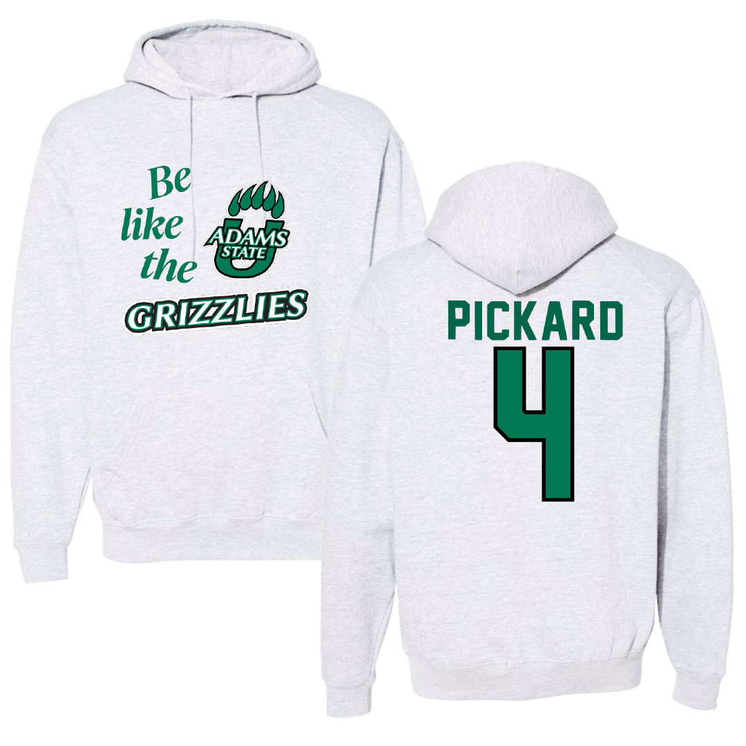 Adams State University Basketball Light Gray Be Like Us Hoodie - #4 Mykaila Pickard