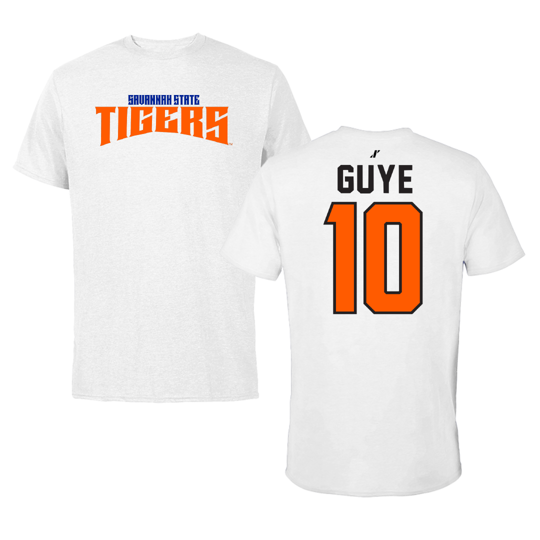 Savannah State University Softball White Classic Tee - #10 Ambria Guye