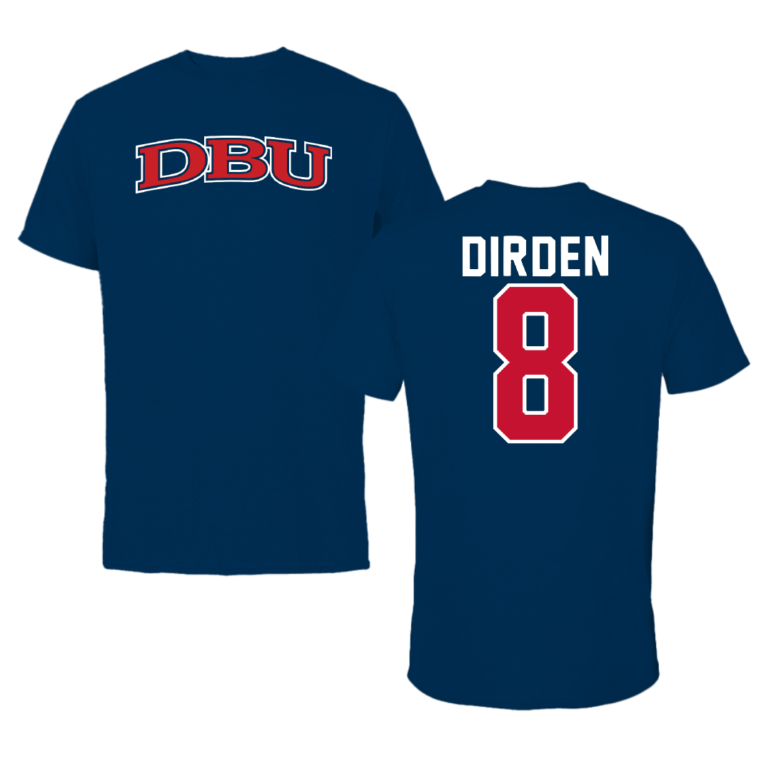 Dallas Baptist University Bowling Navy DBU Tee - #8 Justin Dirden