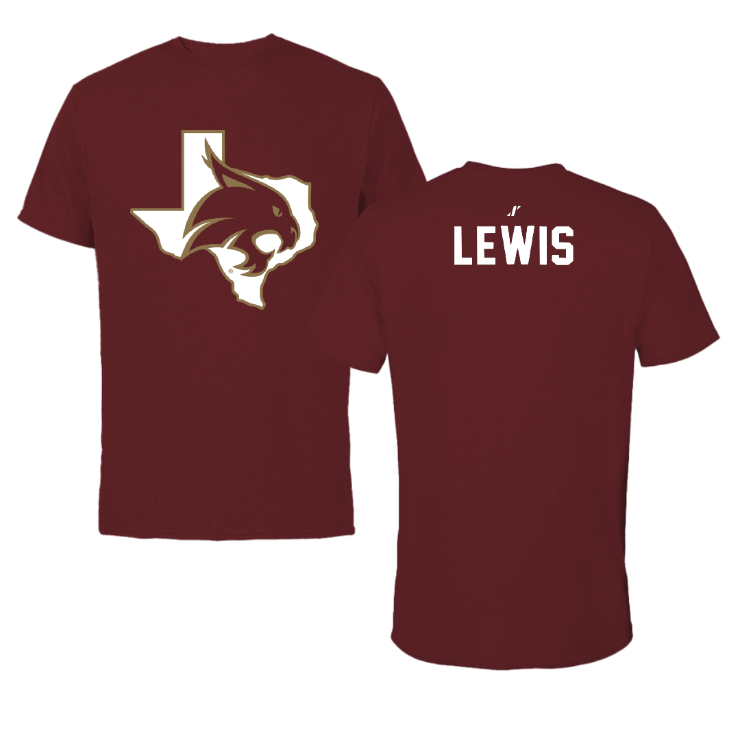 Texas State University TF and XC Maroon State Tee - Kaylee Lewis