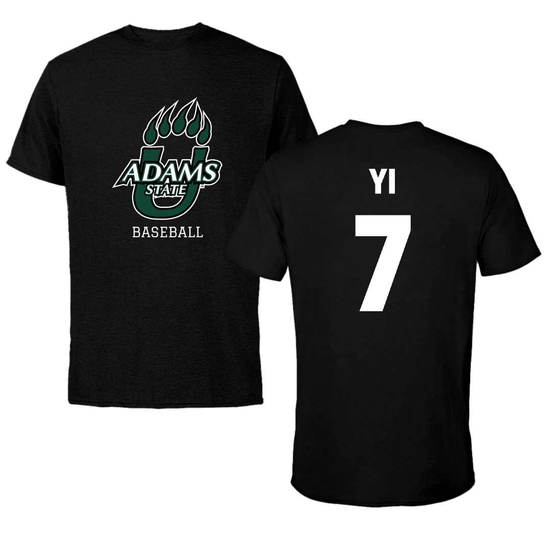 Adams State University Baseball Black State Performance Tee - #7 Austin Yi