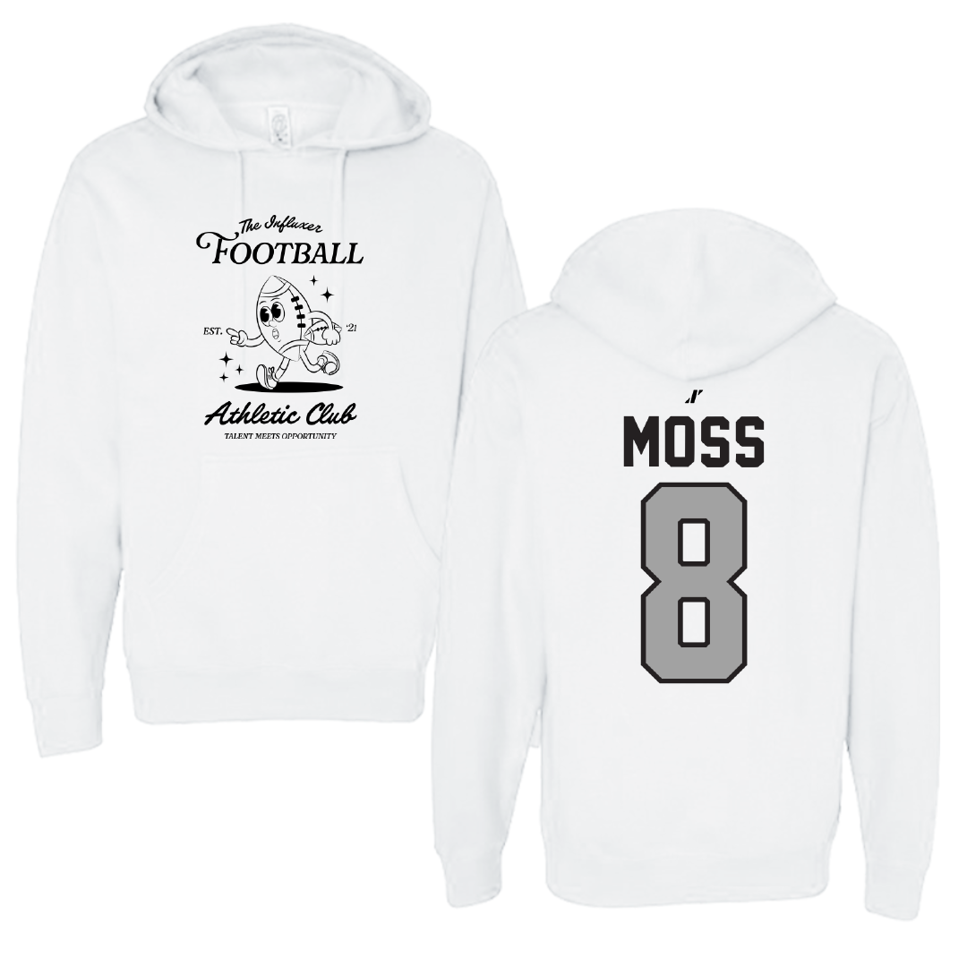 Football White Influxer Athletic Club Hoodie - #8 Max Moss