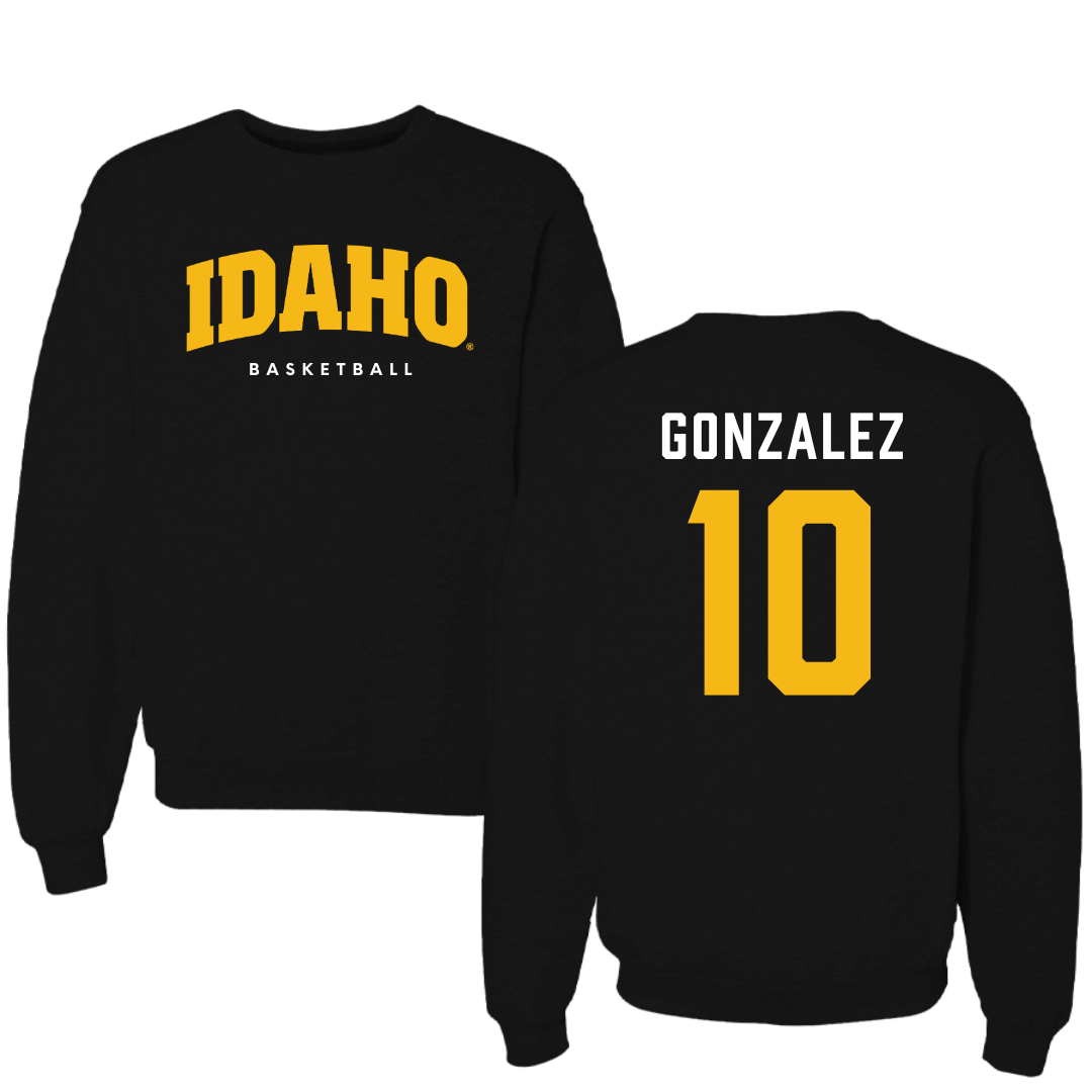 University of Idaho Basketball Black Idaho Crewneck - #10 Kristian Gonzalez