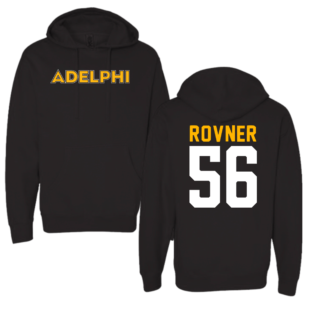 Adelphi University Baseball Black Hoodie - #56 Zach Rovner